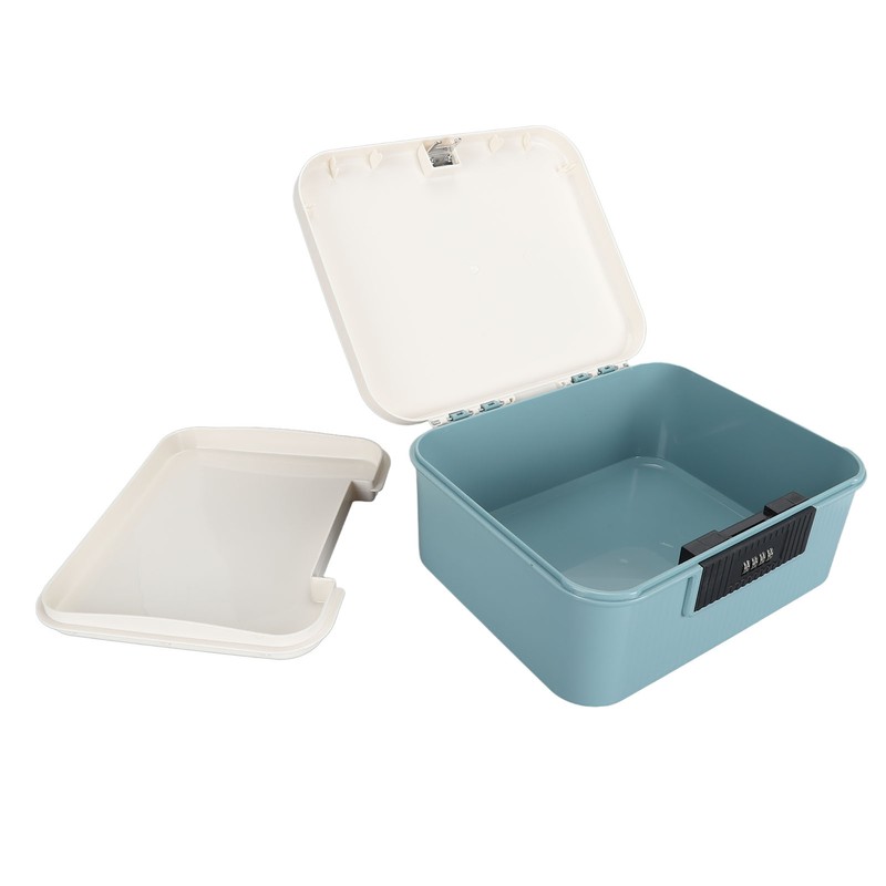 9L Capacity Lockable Storage Trunk for Files Document Organizer Double