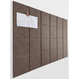 DECORITA Cork Board 24 x36 Alternative - 6 Pack Felt Wall Tiles with Safe Removable Adhesive Tabs, Cork Boards for Walls Cork Board for Home Office Pin Board Tack Board - Desert Palm