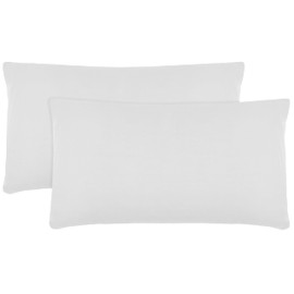 ZOLLNER Set of 2 Fine Jersey Pillowcases 100% Cotton 40 x 80 cm White