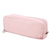 Pen Pencil Case 3 Compartments Canvas Portable Large Capacity Pencil