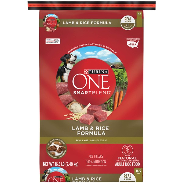 Purina ONE Natural Dry Dog Food, SmartBlend Lamb & Rice Formula - 16.5 lb. Bag