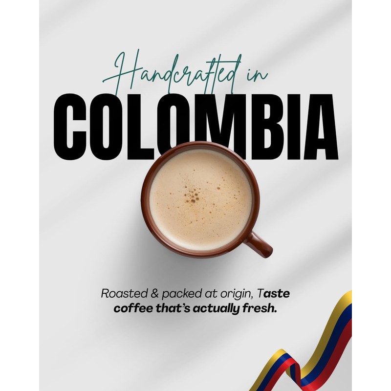 Colombian Coffee Beans – Medium Roast Ground Coffee, 100% Arabica