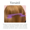 Peine Profesional Cola De Metal, Resistente Calor, Varios Colores (ROSA)