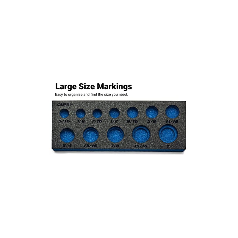 Capri Tools Mechanic's Tray for 3/8 in. Drive Sockets, SAE