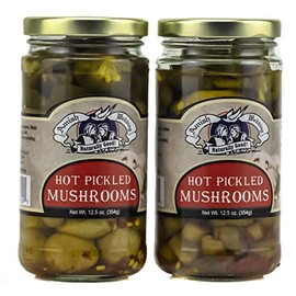 Amish Wedding Hot Pickled Mushrooms 12.5oz (Pack of 2)