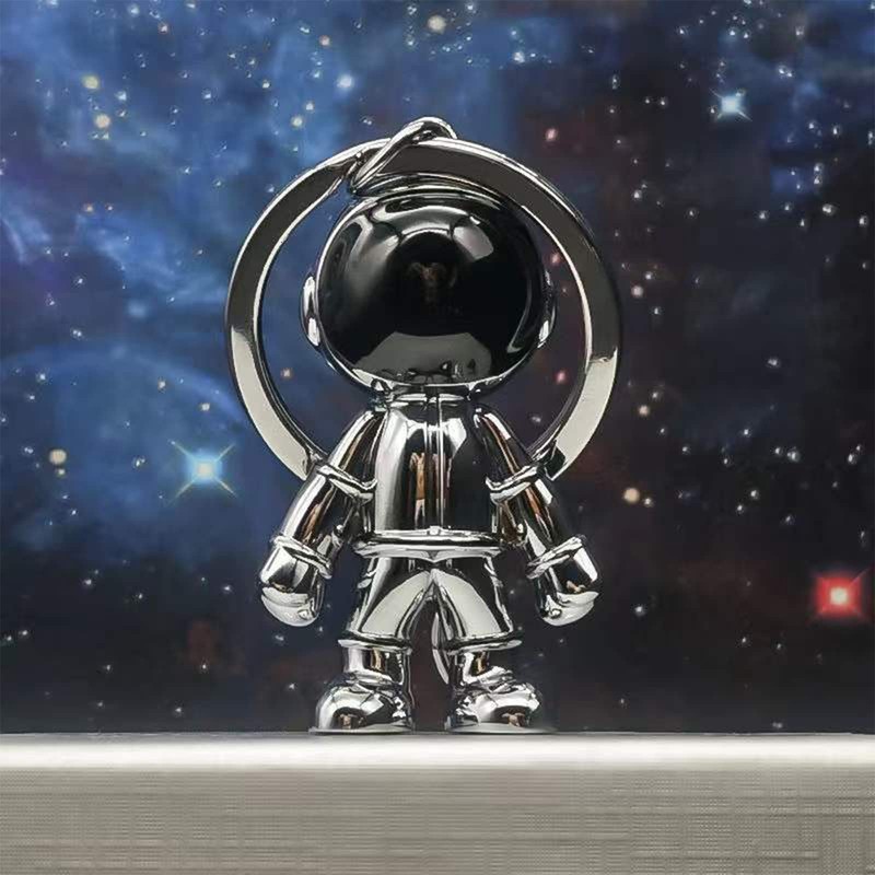 Cirsaeur 2 Piece Key Chain, Astronaut Key Ring, Metal Fittings,