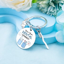 Davrock Dental Hygienist Dentist Gifts for Women Dental Assistant Appreciation Week Dental Keychain Graduation Gifts for Students Best Friend Appreciation Birthday Gift for Coworkers
