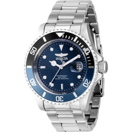 Invicta Men's Pro Diver 40mm Stainless Steel Quartz, Blue Dial Watch, Silver (Model: 43545)