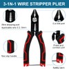 vsshe Wire Stripper and Cutting Pliers, 3-in-1 Wire Stripping Tool