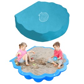 Sand Shell Cover 100 x 15 cm Cover for Sandpit Round Blue Tarpaulin for Sand Waterproof Sand Cover Sandpit Tarpaulin for Sand and Water Shells