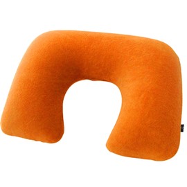 230233 Cotton Pile Cover, Comfortable, Travel Neck Pillow, Orange, Made in Japan