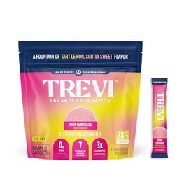 TREVI  Electrolitos sin azúcar - Sobres de bebida hidratante en polvo - 28 unidades - Limonada rosa                                                   