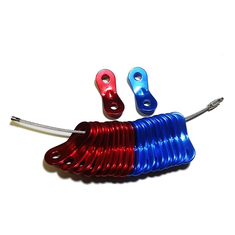 AVIL Aluminum Cord Sliders Universal Hardware Set of 20 Tent