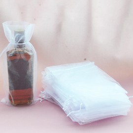 Meilemeile Organza Favor Bags with Drawstring 50PCS Sheer Organza Bags 6 * 13 In for Wedding, Bridal Shower Favors, Party Handouts, Jewelry Display, and Christmas Presents