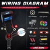 OFFROADTOWN 2 Leads LED Light Bars Wiring Harness Kit w/Motorcycle