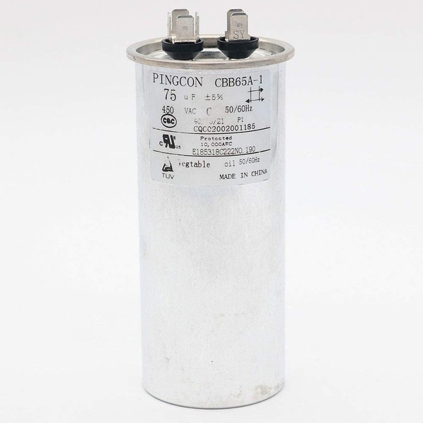 Fasizi 75uF CBB65 Condenser Motor Runs for Air Conditioning 450VAC