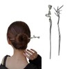 MIRKUZI Hair Clips, Pack of 2 Hair Sticks, Metal Hair