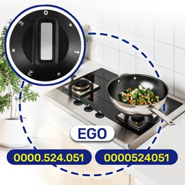 Rotary knob for gas cooker has 7 switching cycles with the original code 0000.524.051 0000524051 for Ego - Made in Germany MONTERAL