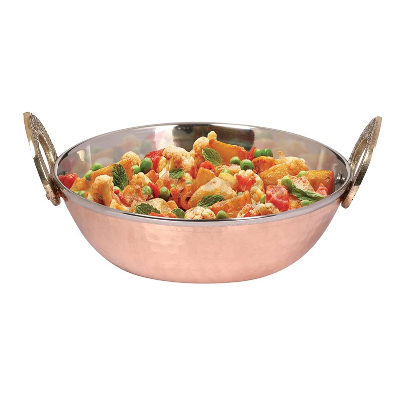 Zap Impex Original Indian 3 Piece Serving Set Karahi Angithi