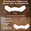 Leterly 24 Pcs Glitter Freckles Face Tattoo,Silver Face Glitter Makeup