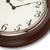 Westclox Round Woodgrain Clock, 15.5-Inch, Dark
