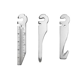 Roxon FT09 Build Your Own Multi Tool Accessory for Flex Multi Tool (3 pcs A Set Included Rope Cutter, File + Ruler + Flat Head Screwdriver (Large), Phillips Screwdriver) Every Daily Used Tool