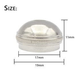 TUOREN Silver Flute Head Crown Headjoint Screw End Cap Flute Repair Part Accessaries 2pcs