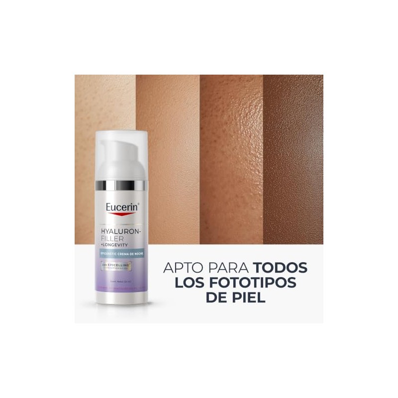 EUCERIN Crema de Noche Hyaluron-filler +Longevity Epigenetic, 50ml
