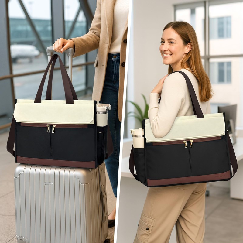 PASMAN Lunch Bag for Women with 15.6" Laptop Compartment, Insulated