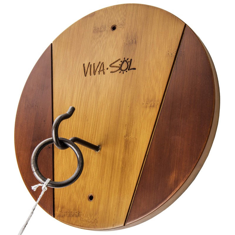 Triumph Sports Viva Sol Premium Bamboo Walnut Finish Hook and