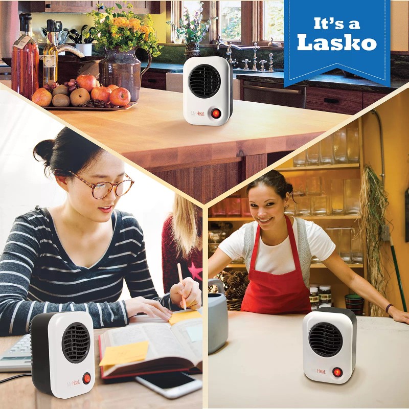 Lasko Compact Ceramic Space Heater 200 Watt Personal Warmer for