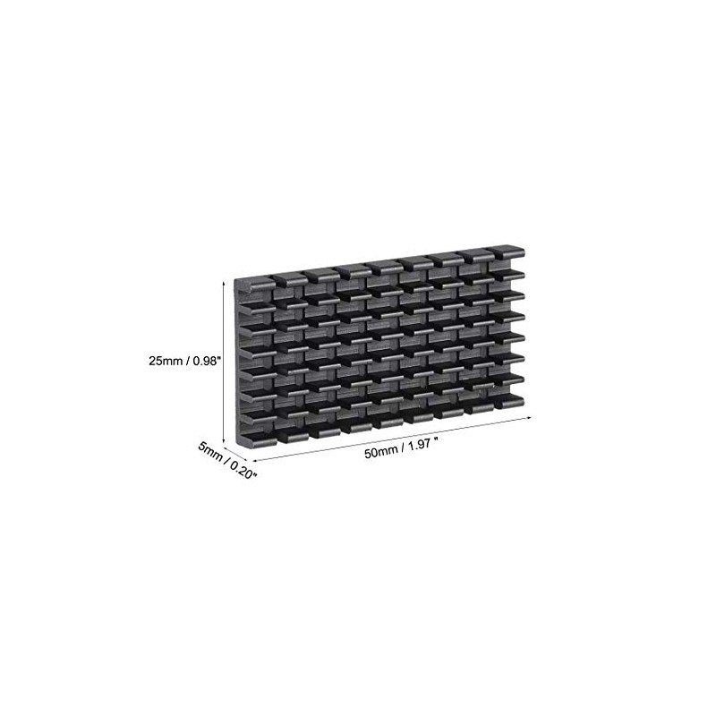 sourcing map 4pcs Heat Sink Cross Shaped Notches for MOS