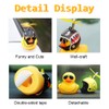 Adornos de goma para coche, 5 piezas de pato amarillo