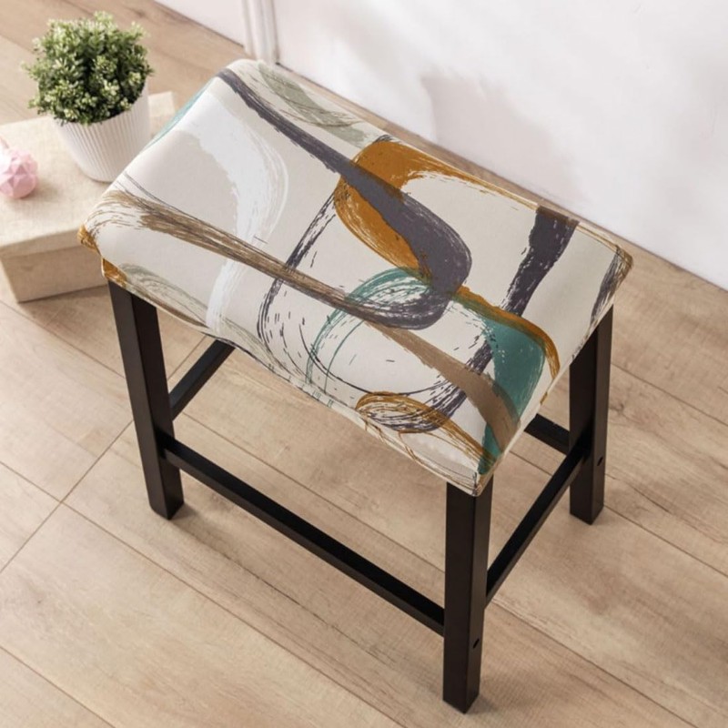 Bifaunvogel Bar Stool Cover Rectangle Set of 2 Printed Stretch