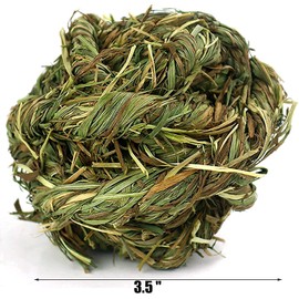 Yesland 9 Pcs Rabbit Chew Ball, 3.5 Inches Grass Pet Balls Timothy Grass Grinding Chew Toys, Activity Toy & Rabbit Balls for Bunny Rabbits Hamster Guinea Pigs Gerbils Chinchillas Pet Rats