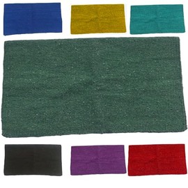 Majestic Ally Solid Color 34"x 36" Traditional Acrylic Saddle Blanket with Hemline Edges-3.7 lbs (Hunter Green)
