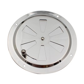 Stainless Steel Round Ventilation Rosette, 5 Inch Gill Plate Ventilation Rosette Boats Round Ventilation Opening Grill Lockable Ventilation Grille with Side Button Opening for Smoker Boat Camper House