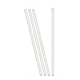 Pack of 4 Lab Glass Stirring Rod 13.8 inch (350mm) Long, 0.25" Diameter with Both Ends Round for Science, Lab, Kitchen, Science Education