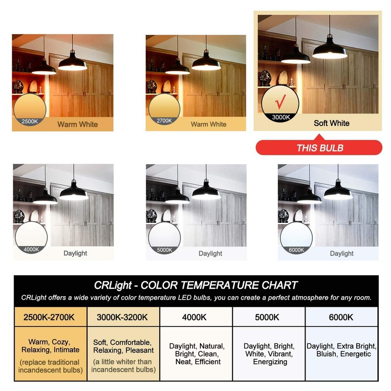 CRLight 15W Dimmable LED Large Globe Bulb 3000K Soft White,