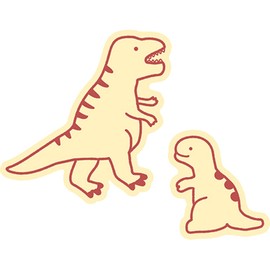 Elcomune Sticker Die Cut Sticker Dinosaur Parent and Child T-Rex STC-031