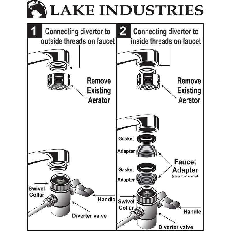 Lake Industries Stainless Steel Countertop Lead Reduction Water Purifier Filter