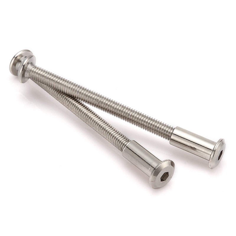 Anmas 10pcs M6 Furniture Joint Connector Bolt & Cap Nut