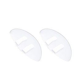 DROGO 3 Pairs Silicone Eyeglass Nose Pads, 15mm Clear 'D Shape' Replacement Nose Pieces, Anti-Slip Plug-in Nose Pads