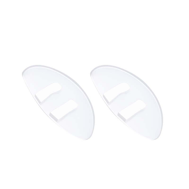 DROGO 3 Pairs Silicone Eyeglass Nose Pads, 15mm Clear 'D