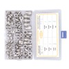 170pcs M3‑M10 304 Stainless Steel Rivet Nuts Durable Flat Head