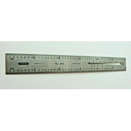 GENERAL  No. 310 6" Ruler w/ B & S Gauge NEW USA scale rule 6 inch
