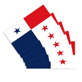 CANTENDO 5Pcs Panama Flag Decal Sticker - Panamanian Flags Reflective Vinyl Car Stickers - for Car Window Bumper Waterproof Sticker (2.5 x 4.5 Inch)