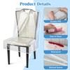 Dining Chair Covers, Waterproof Kitchen Chair Protectors,Clear Plastic Seat Chair