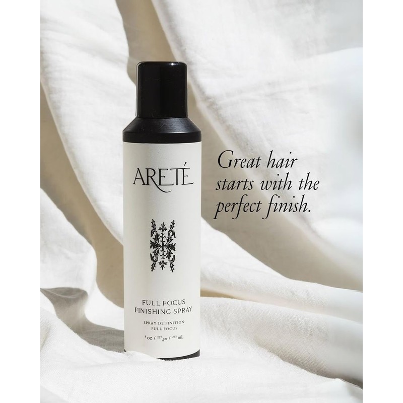 ARETÉ Full Focus Finishing Hair Spray, Strong, Buildable Hold, Shiny