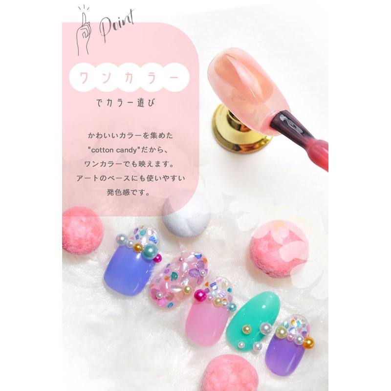 Cotton Candy Cotton Candy Gel Nail Pastel, Color Gel, Sheer,